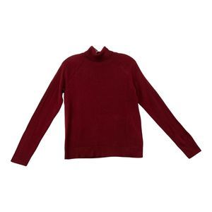 Karen Scott LUX Soft Turtleneck Sweater Fine Knit Red Fuzzy Long Sleeve Women XS